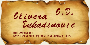 Olivera Dukadinović vizit kartica